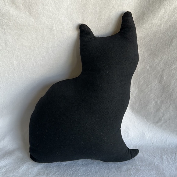 Vintage primitive folk art stuffed cat pillow or decor - Picture 2 of 4